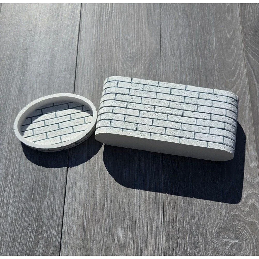 Subway Tile Toothbrush Holder and Soap Dish